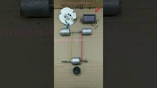 DC Motor Power Generation Experiment ⚡||#diy #tech #DCMotor #generator