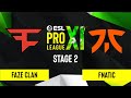 CS:GO - FaZe Clan vs. Fnatic [Mirage] Map 1 - ESL Pro League Season 11 - Stage 2