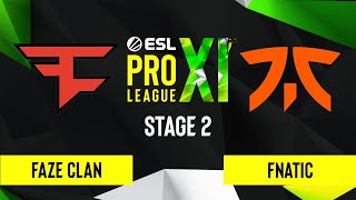 CS:GO - FaZe CĮan vs. Fnatic [Mirage] Map 1 - ESL Pro League Season 11 - Stage 2