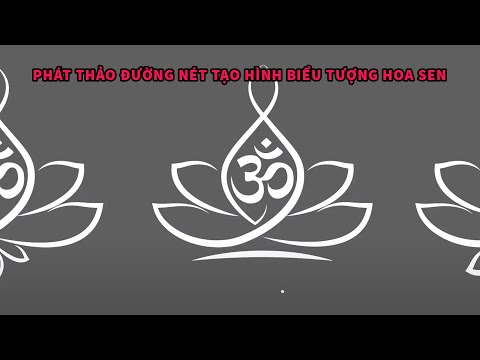 Phát thảo đường nét tạo hình biểu tượng hoa sen cho logo Manifoods