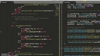 Week 1    Bill/Tip Calculator Javascript Part D