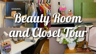 BEAUTY ROOM TOUR AND SMALL CLOSET TOUR 2021!