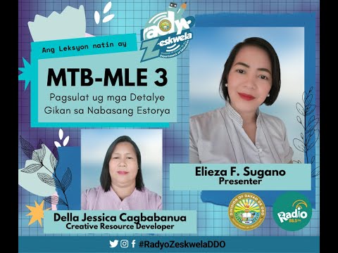 MTB-MLE 3 PAGSULAT UG MGA DETALYE GIKIAN SA NABASANG ESTORYA