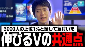 【真髄】VTuberで食っていける人と30回以上ご飯に行って気づいたこと【V事務所】
