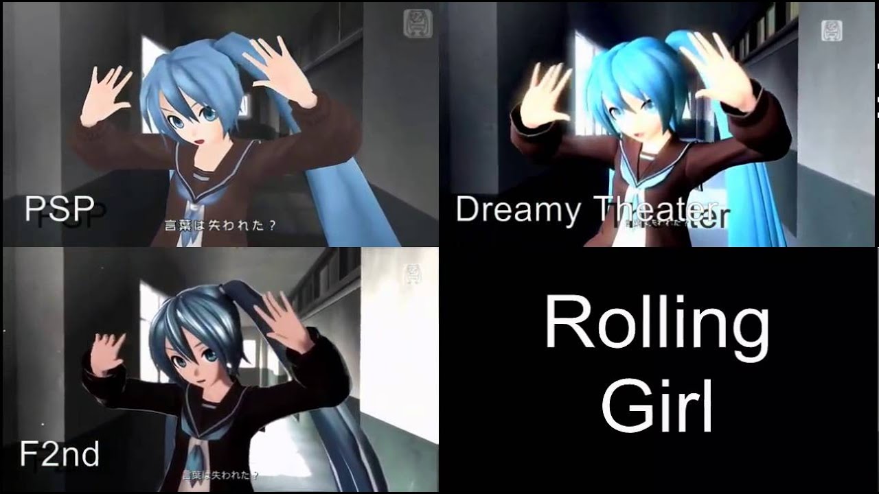 Rolling Girl Project Diva F2nd [DLC] PV Comparison