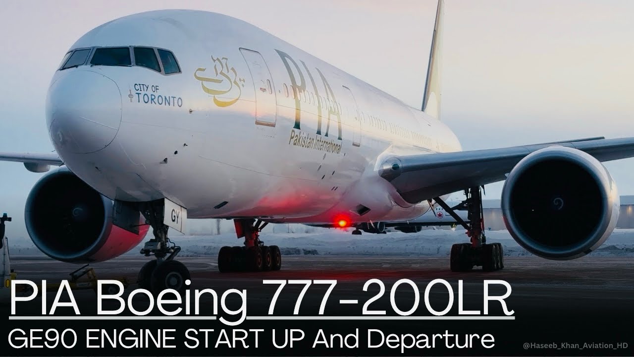 PIA Boeing 777 GE90 ENGINE START! At Toronto Pearson 
