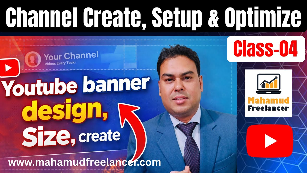How to create youtube channel banner in canva | How to design banner for youtube channel | Size