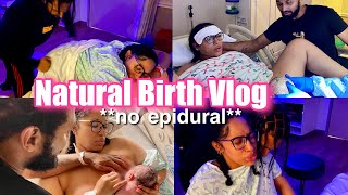 Labor & Delivery Vlog | Natural Birth of Our Baby Girl **peaceful positive birth experience**