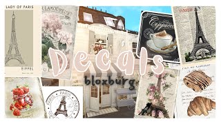 ˗ˏˋ bloxburg parisian cafe decals ´ˎ˗ 🇫🇷 ˚୨୧⋆｡˚ ⋆ | roblox bloxburg