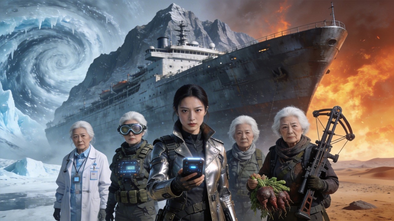 重生末世：資源絕對佔有！坐擁養老院諾亞方舟，外有暴徒圍攻，內有四個滿級老太徒手搓核彈！打造末世極樂園！