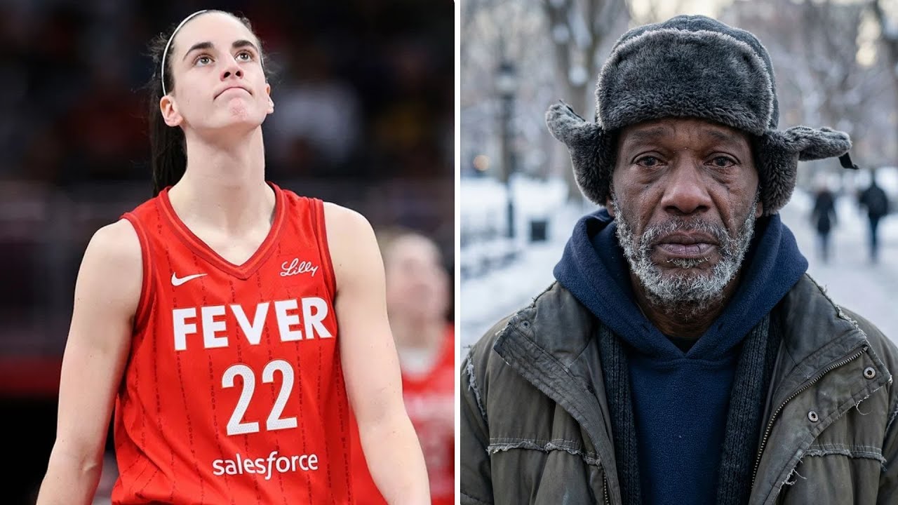 Homeless man asks Caitlin Clark 