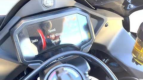2021 ZX10R MPh To KMh & US MPG To UK MPG Display Settings