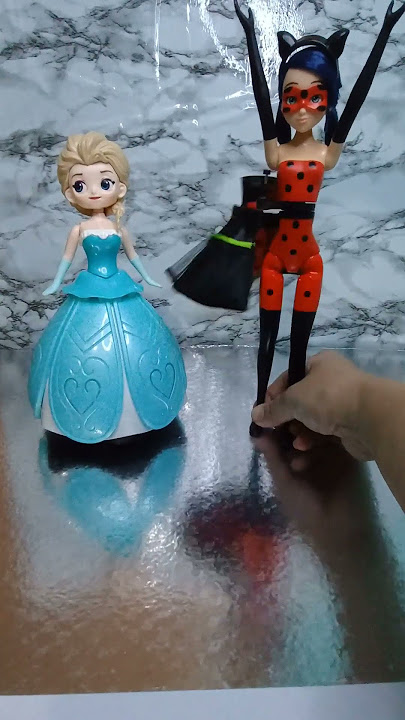 TRANSFORMING ELSA AND MIRACULOUS LADYBUG #ytshorts #viralshort