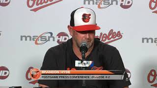 Brandon Hyde speaks after 4-2 loss to Tigers