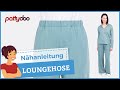 Loungehose selber nähen | Nähanleitung für einfache Jerseyhose mit Gummibund und weiten Beinen