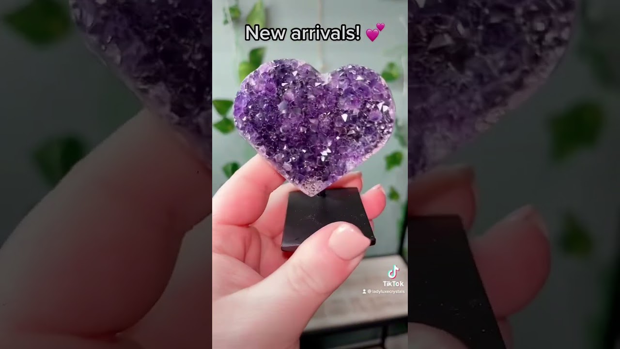 Beautiful druzy agate pieces and amethyst hearts!