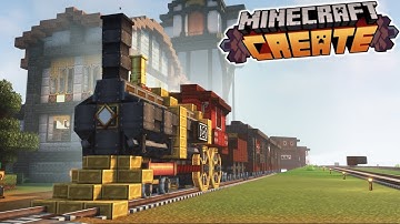 I built a PASSENGER TRAIN in Minecraft Create Mod