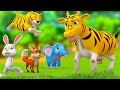 போலி புலி மாட்டு முகமூடி - Fake Tiger Cow Mask Story | 3D Animated Tamil Moral Stories | JOJO TV