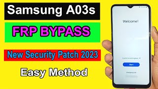 Samsung A03s Frp Bypass Android 11 | A037F Google Account Remove | New Security Patch 2023
