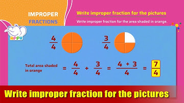 G4 - Module 18 - Ex1 - Write improper fraction for the pictures | Appu Series| Grade 4 Math Learning