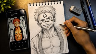 How to draw sukuna 🔥 step by step tutorial 🔥
