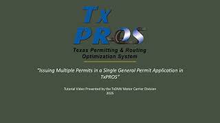 Issuing Multiple Permits in a Single General Permit Application