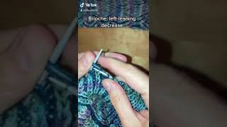Brioche knitting: Left-leaning decrease