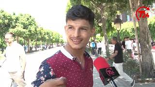 ينفعل أمام كاميرا..يا بنات نقصو من لعراء وغطو علينا لحوماتكم تقول في حمام مش في شارع..احترمو الرجال