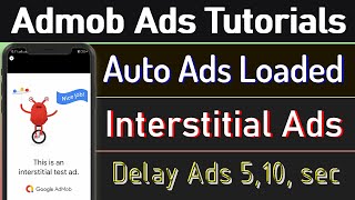 How to create Auto Interstitial Ads | Set Time to Launch Interstitial Ads | Interstitial Ads
