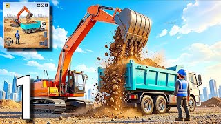 Excavator City Construction - Gameplay Walkthrough Part 1 - Realistic Excavator Game (Android & iOS) screenshot 3