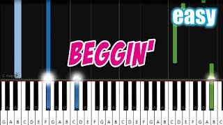 Video thumbnail of "Maneskin - Beggin' | EASY Piano Tutorial"