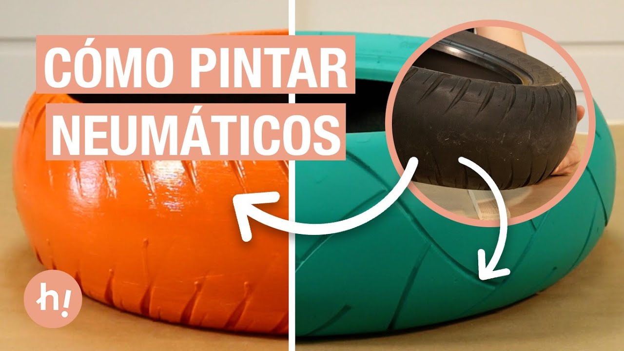 rotación digestión Cadena Cómo pintar neumáticos reciclados · Handfie DIY - YouTube