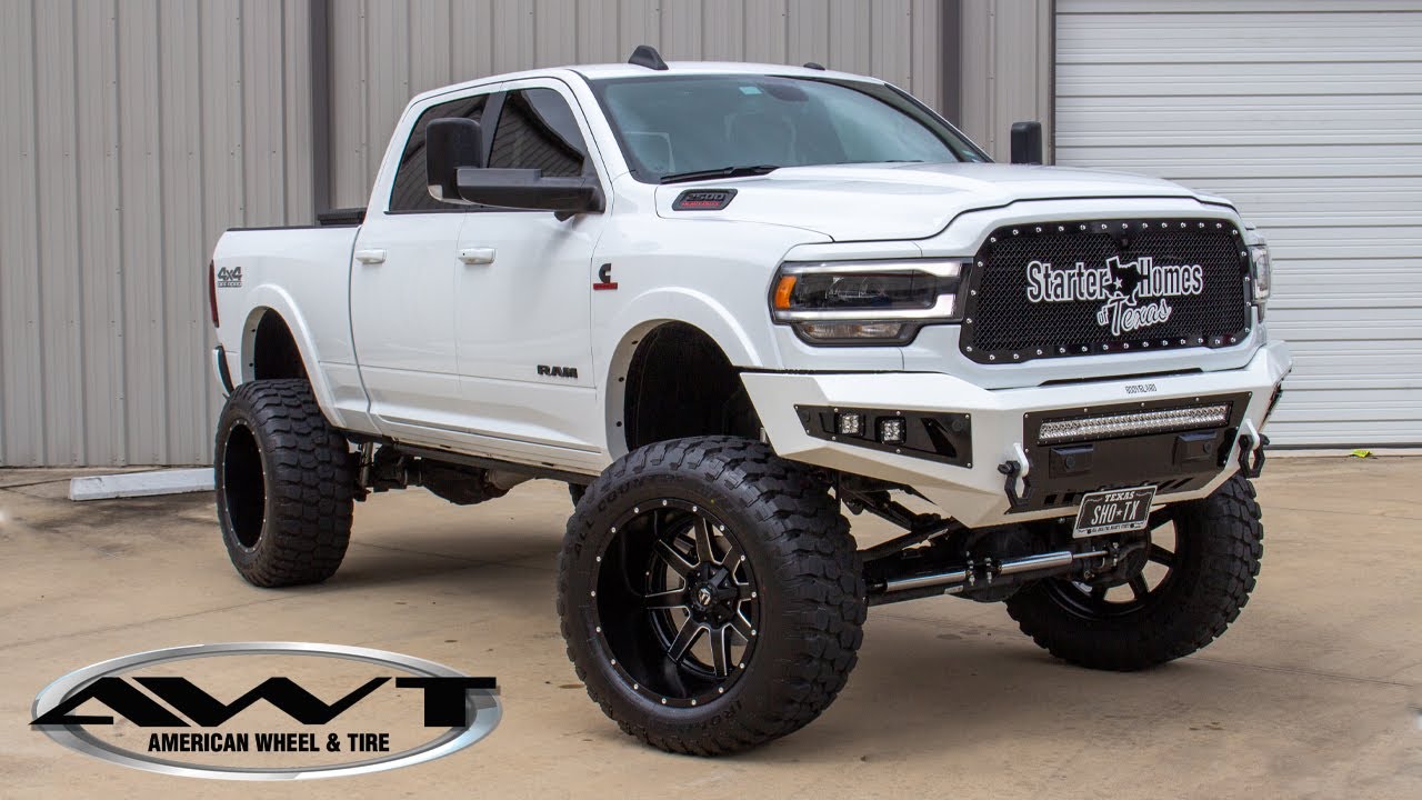 AWT American Wheel & Tire 10" Lifted 2021 Ram 2500 On 24x14" Fuel