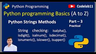 String Checking Methods | Part - 3 |  isalpha(), isdigit(), isalnum(), isdecimal(), isnumeric()