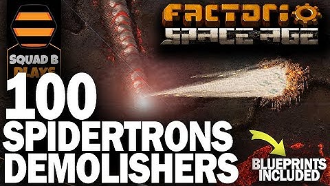 Can 100 Spidertrons Defeat DEMOLISHERS? Find out in Factorio Space Age