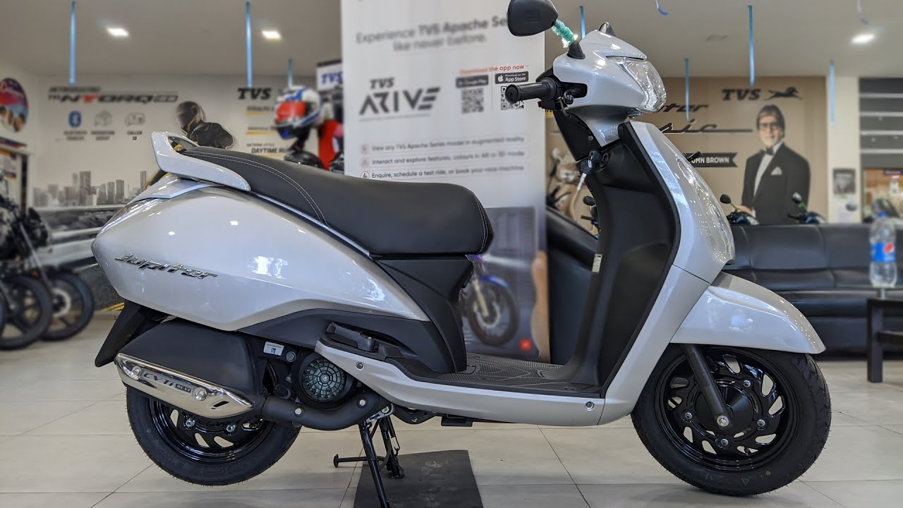 New Tvs Jupiter SMW Variant Metallic Silver Color Price Detailed Review TheBikersDiary