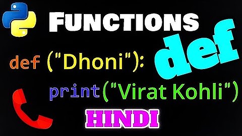 What Is The Meaning Of def In Python | def Code In Python