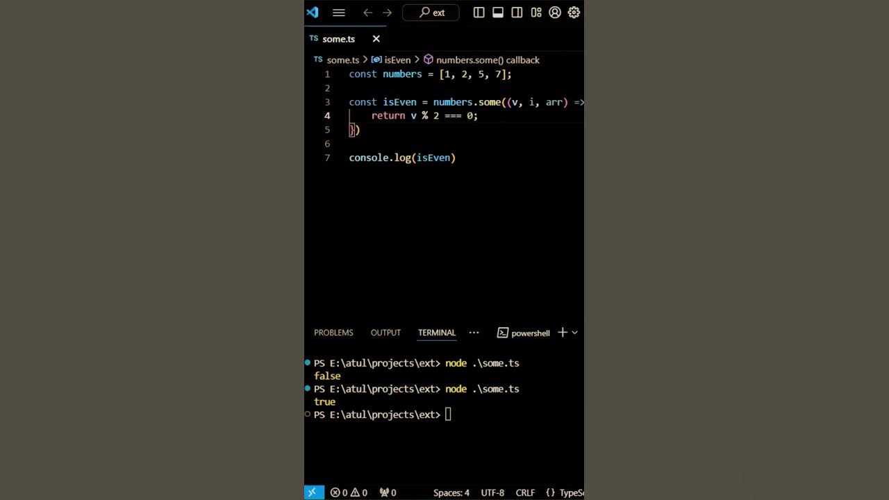 Array.some() method #array #javascript - YouTube
