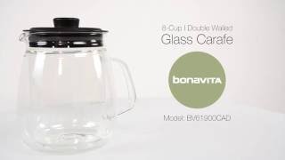 8-Cup Double Walled Glass Carafe