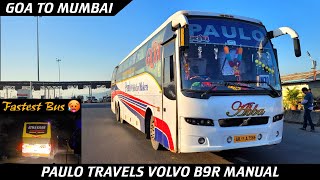GOA to MUMBAI | Paulo Volvo B9R Manual Sleeper bus journey | Dangerous Gaganbawda Ghat😱