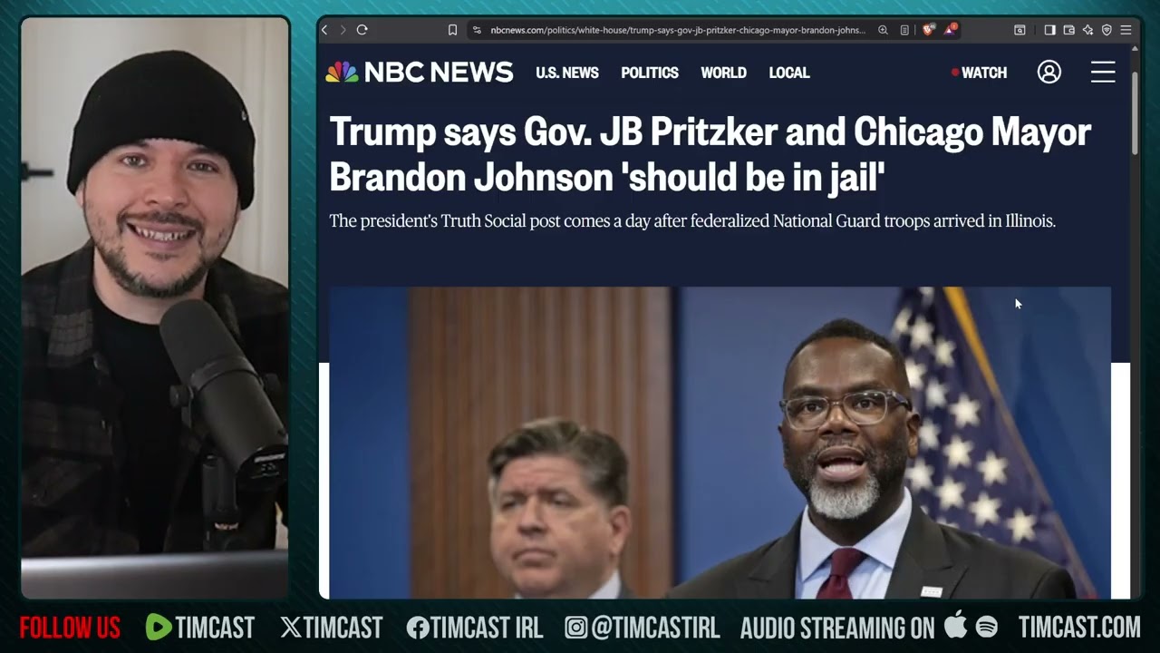 Trump Calls For ARREST Of Democrat Mayor And Illinois Governor, CIVIL WAR! | Tim Pool