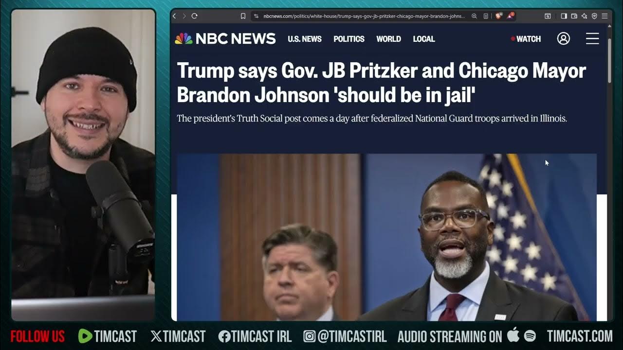 Trump Calls For ARREST Of Democrat Mayor And Illinois Governor, CIVIL WAR! | Tim Pool
