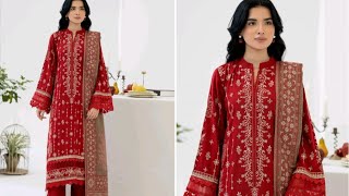 Johra Zeina Embroidered Peach Leather With Pure Swati Jacquard Wool Shawl New Arrival 2025