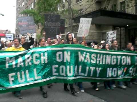 Thousands of New Yorkers marched in opposition to Proposition 8 and in support of the coming vote in the New York Senate.