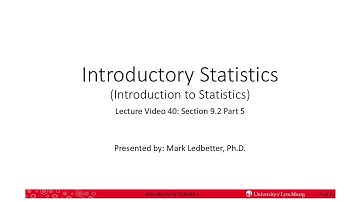 Inleidende Statistiek L40 Sectie 9.2 Deel 5 Hypothesetoetsen voor het gemiddelde wanneer sigma NI...