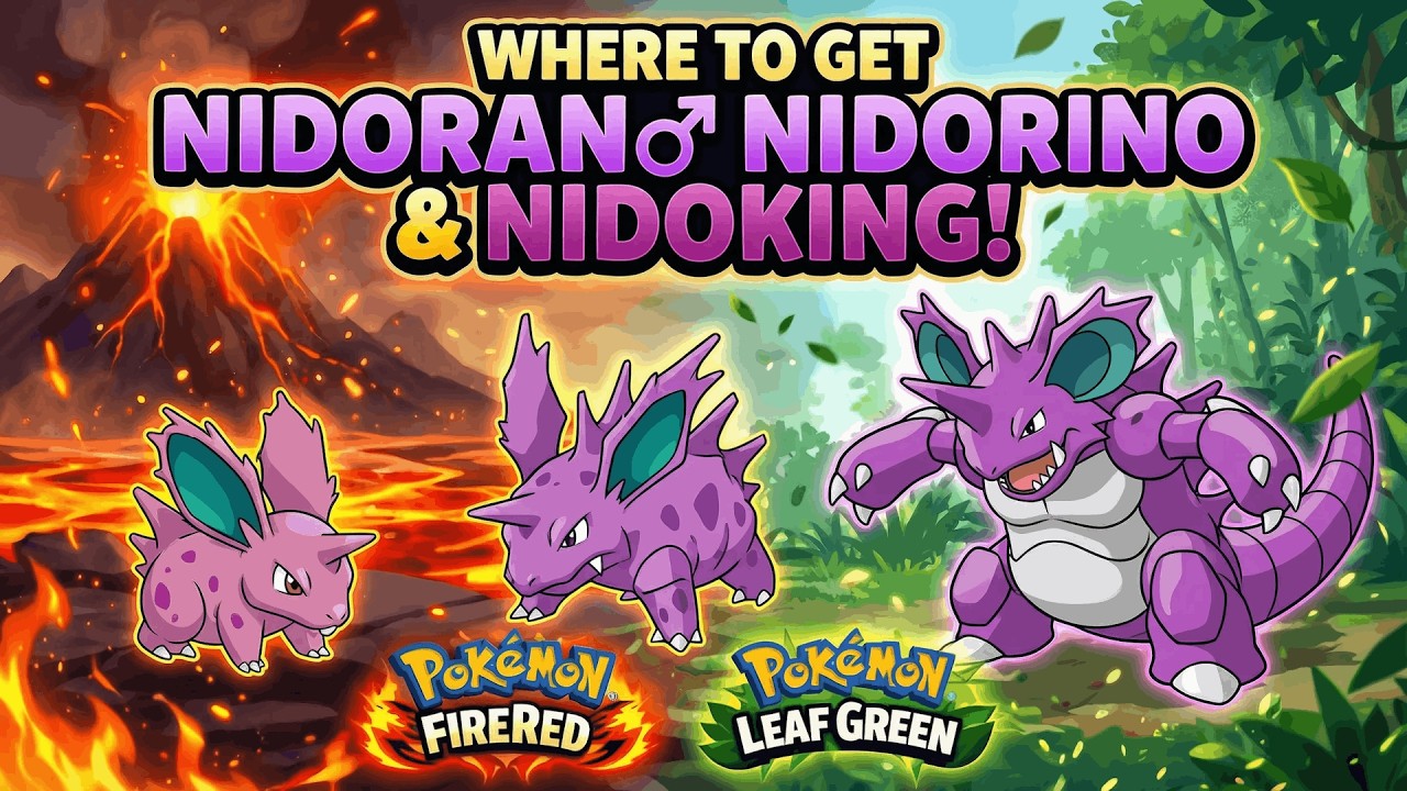 Где найти самцов Нидорана, Нидорино и Нидокинга в Pokemon Fire Red и Leaf Green?