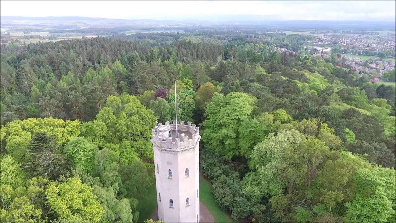 Nelson's Tower, Cluny Hill, Forres, Scotland ( DJI Phantom 3) YouTube