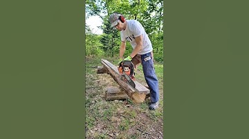 Chainsaw Mill On Sassafras Second Edge Mill with A 2x6 Part 1