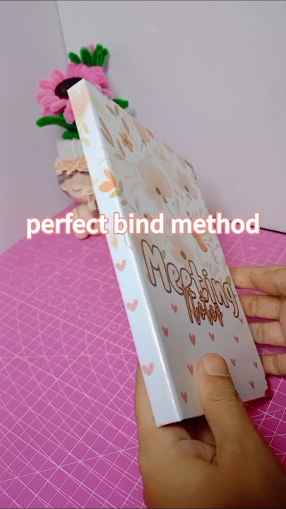 let's make a hardbound notebook using  perfect bind method 🌸❤️ 📓 #diy #binding #notebook