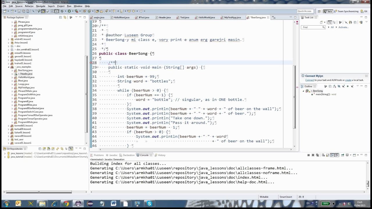 java - lesson 1 (code review) - YouTube